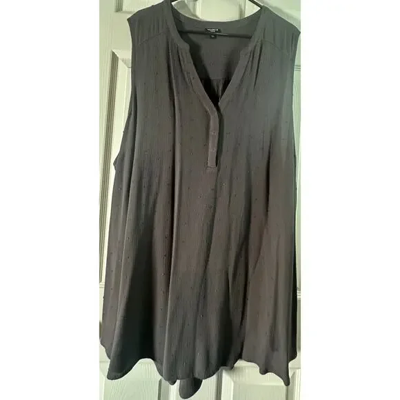 Torrid Harper Washable Gauze Pullover Sleeveless Top – Gray – Size 4X Plus - Picture 4 of 7